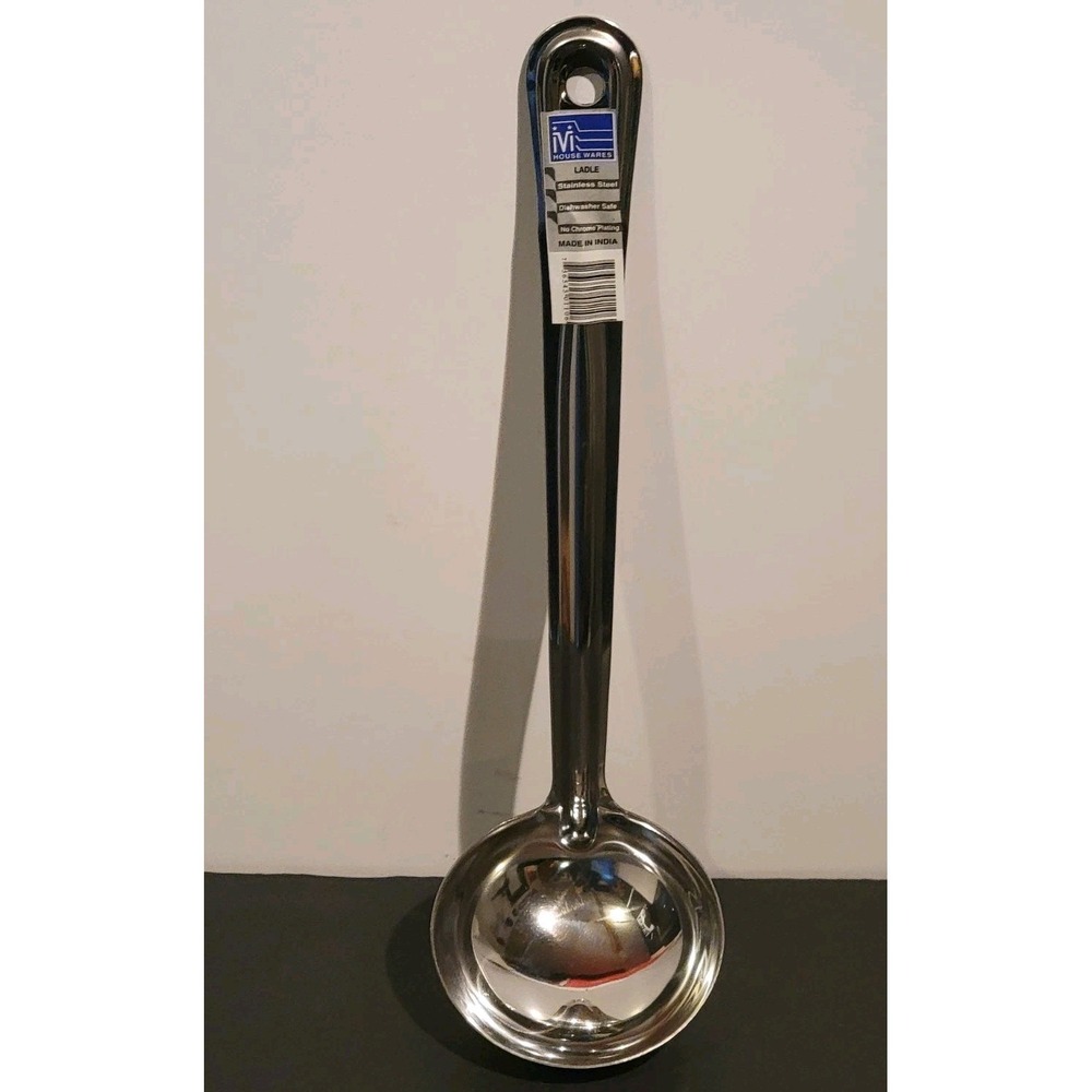 Kitchen Ladle Soup Sauce Straight Handle Stainless Steel‎ 13" Silver